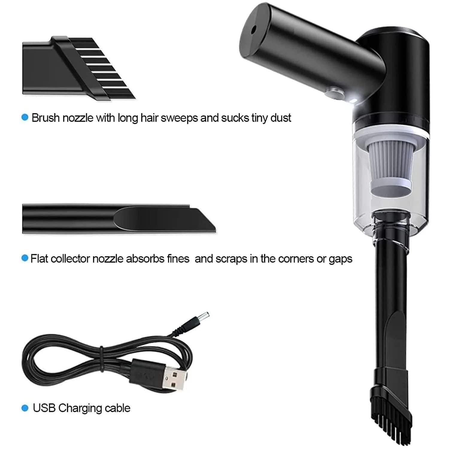 “2-in-1 mini vacuum and air blower for electronics”